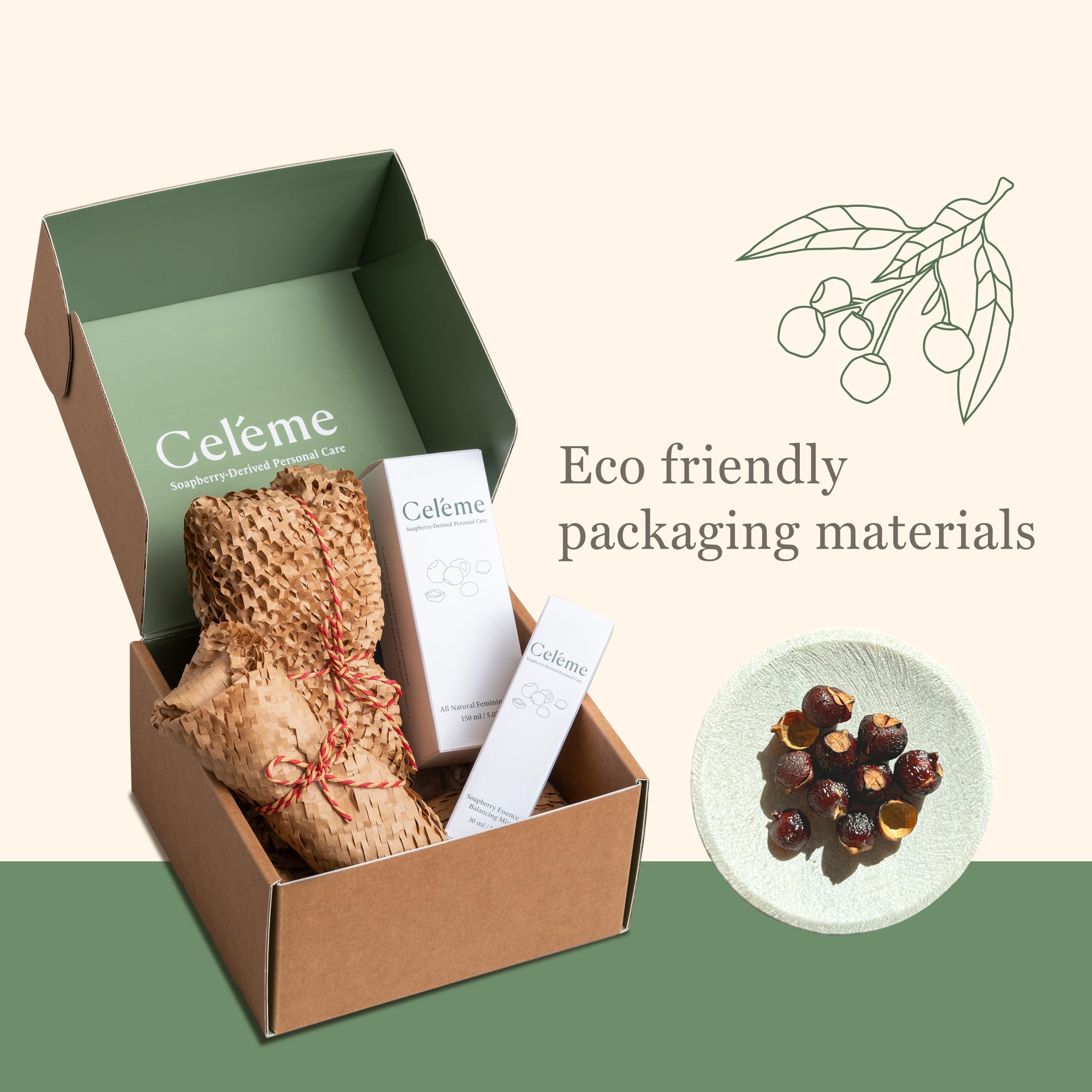 Celéme travel-friendly packaging demonstrates spill-proof pump for gym and travel.