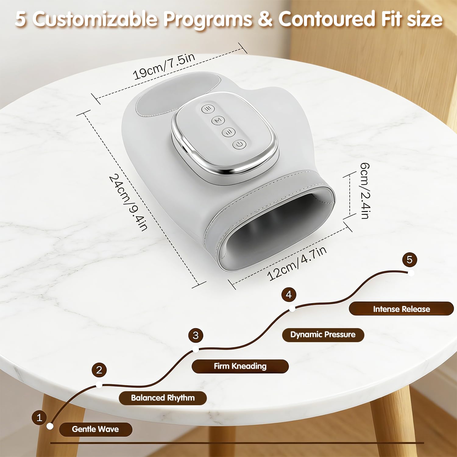 Celinfto hand massager showing soft lining for comfortable sessions.
