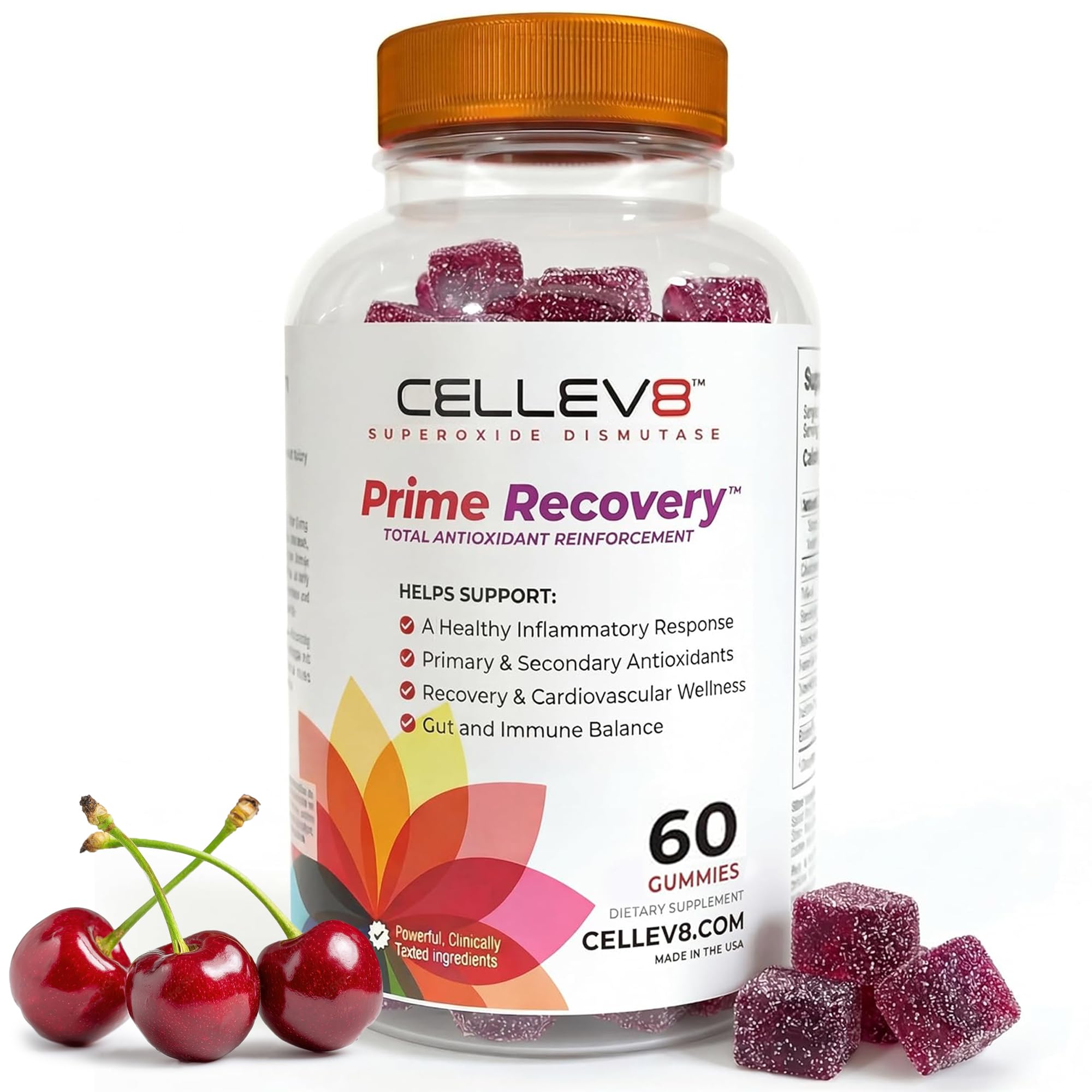 Cellev8 Prime Recovery bottle front view for post-workout support.