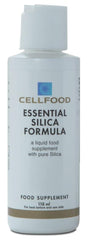 Cellfood Essential Silica bottle pour showing easy dosing for joints and skin health.