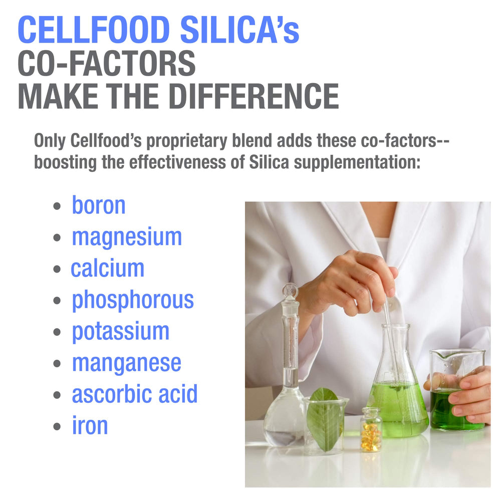Dosing dropper with Cellfood Essential Silica demonstrates convenient home use