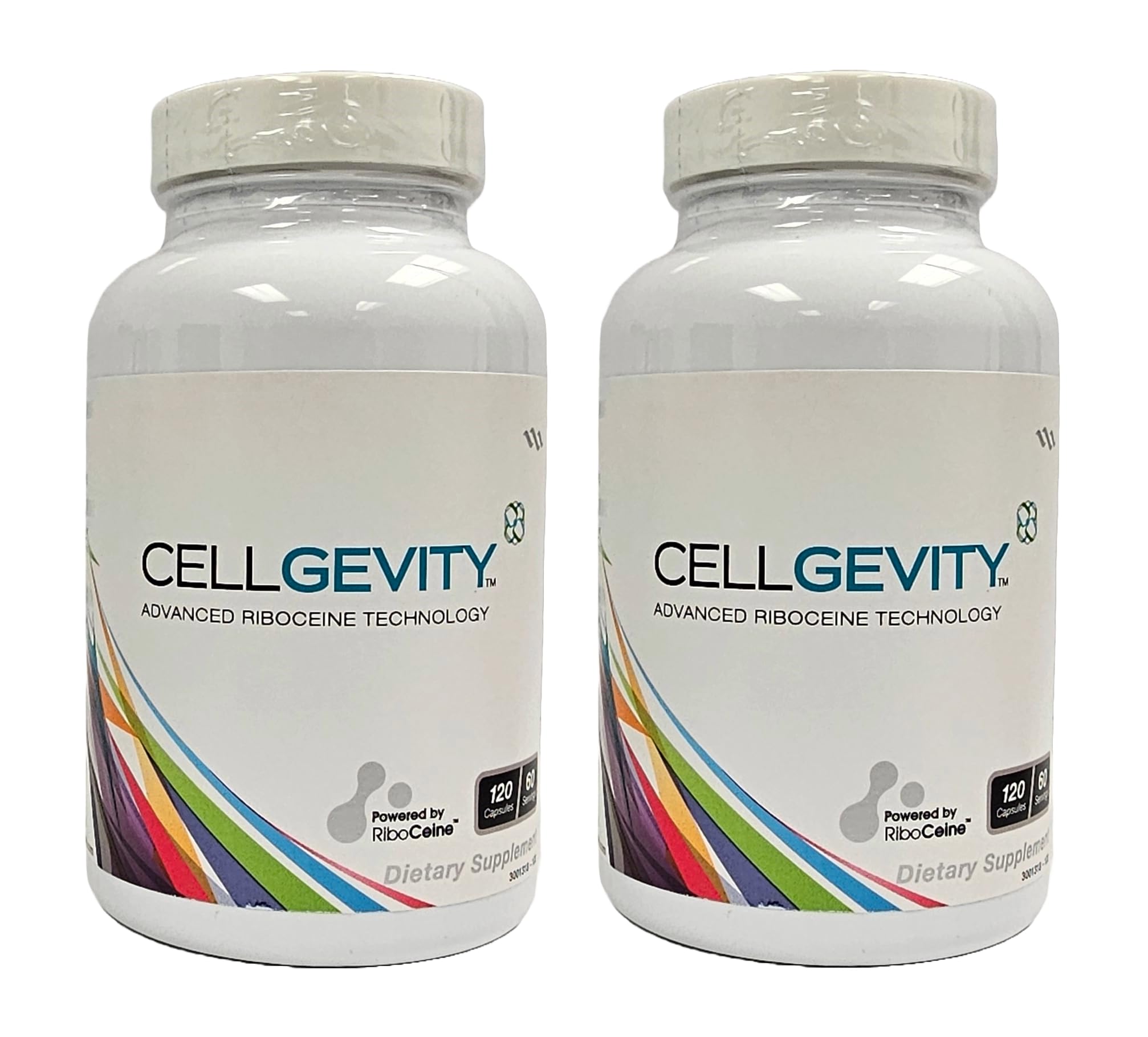 CELLGEVITY Cellgevity bottle shows RiboCeine support for cellular health