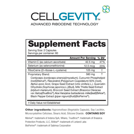 CELLGEVITY veggie capsules ready for daily glutathione support