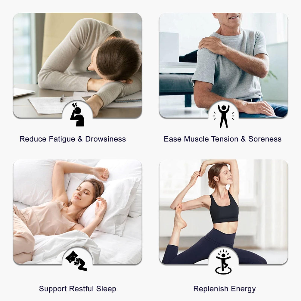 Sleep-focused scene implies potential improvements in rest with magnesium blend.