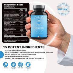 Cellregen NAD HIM capsules close-up showing daily dosage potential