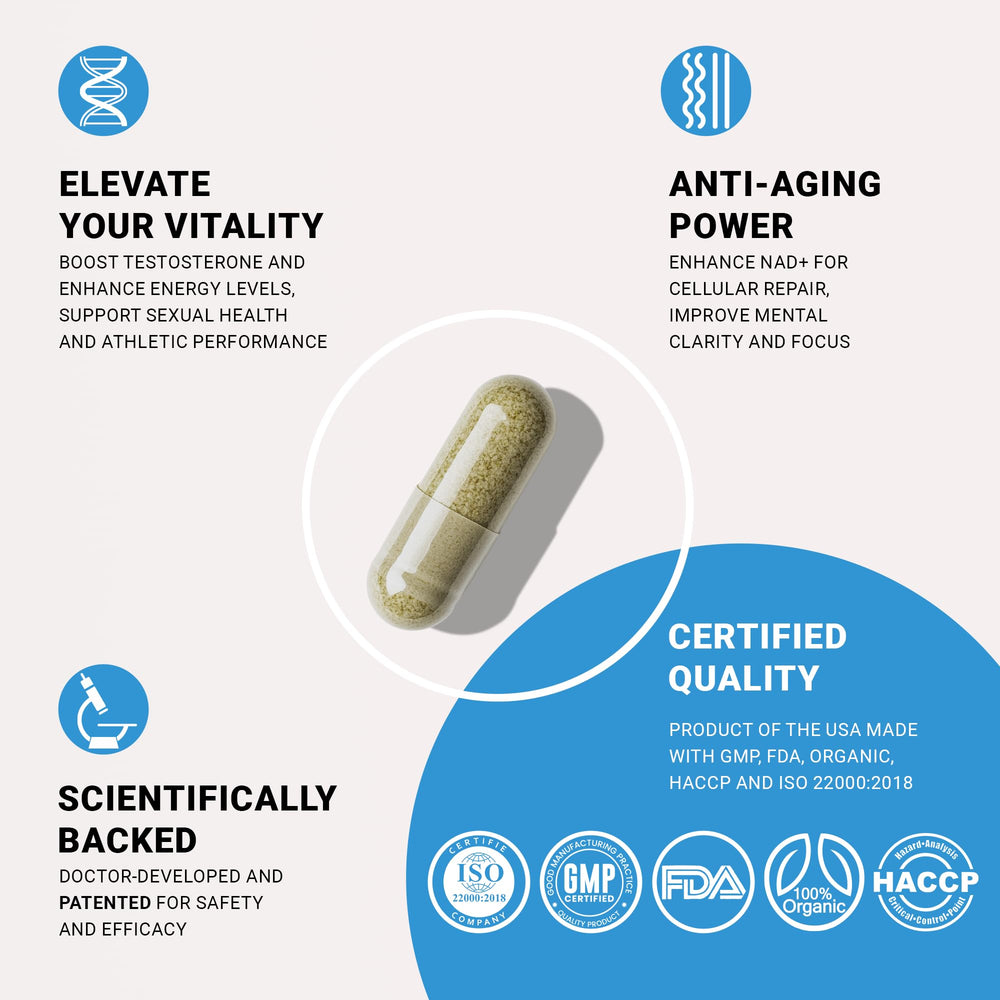 Cellregen NAD HIM ingredients vial detail highlighting mucuna pruriens