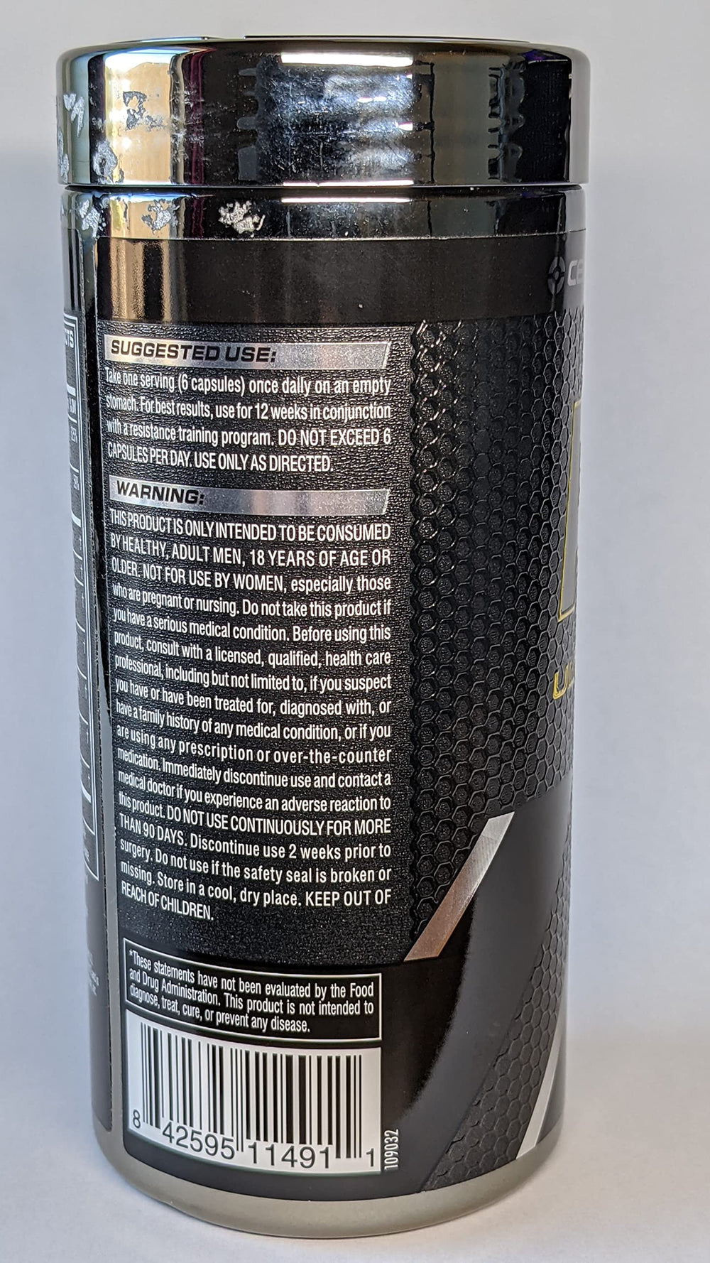 Capsules lined up to visualize daily intake of Cellucor P6 Ultimate GH.