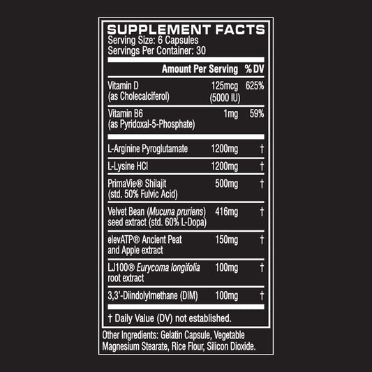 Closeup of Cellucor P6 Ultimate GH capsules for training support.