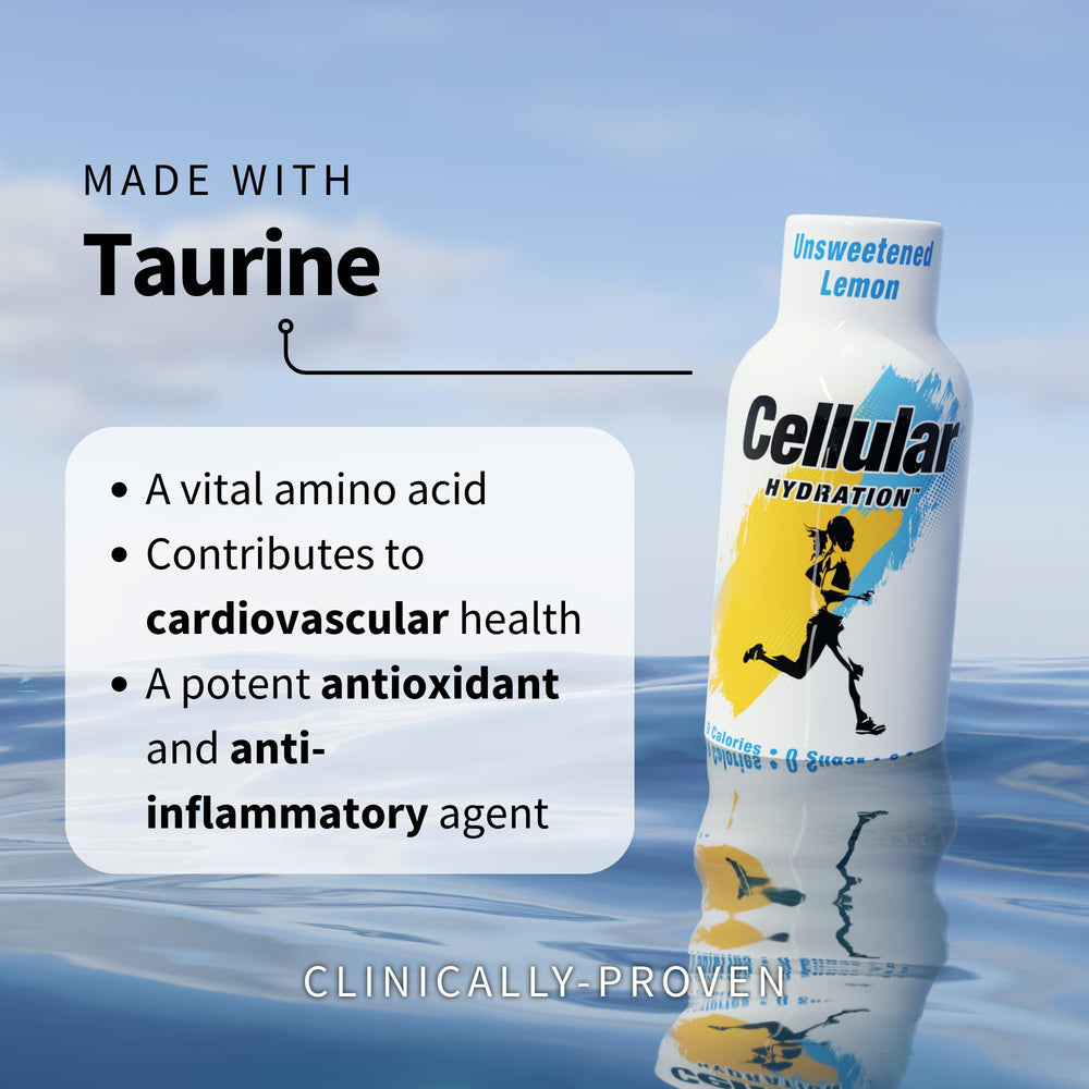 Cellular Hydration unsweetened lemon flavor bottle close-up