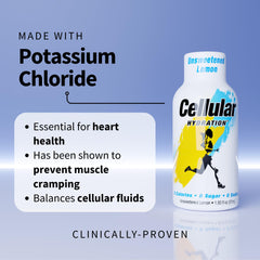 Cellular Hydration zero sugar zero sodium label highlighting clean hydration