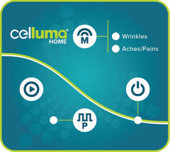 Celluma Home LED two-mode panel supports wrinkle and pain relief routines.