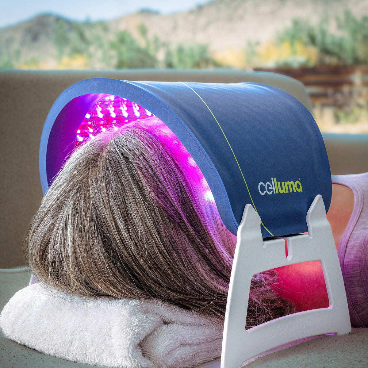 Celluma LITE front view for convenient at-home LED light therapy sessions.