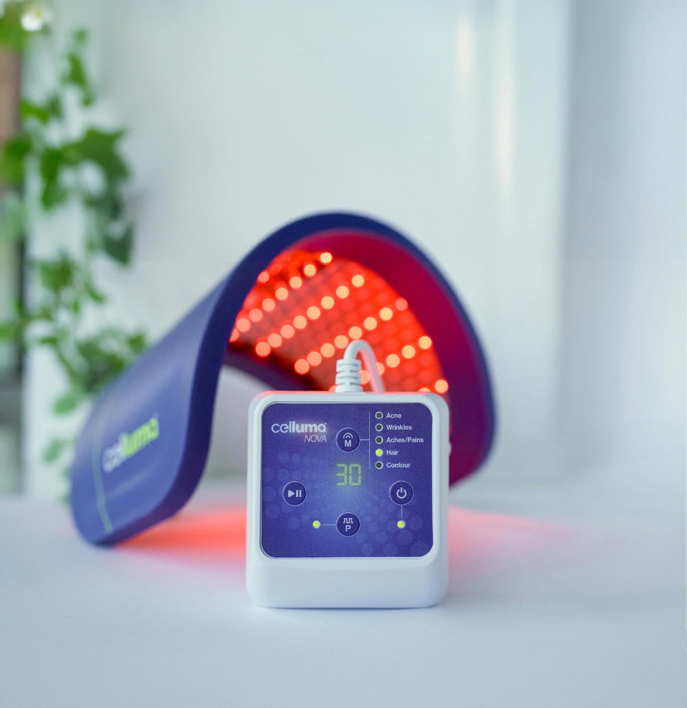 Celluma Nova LED panel flexible design adapts to contours for precise light therapy.