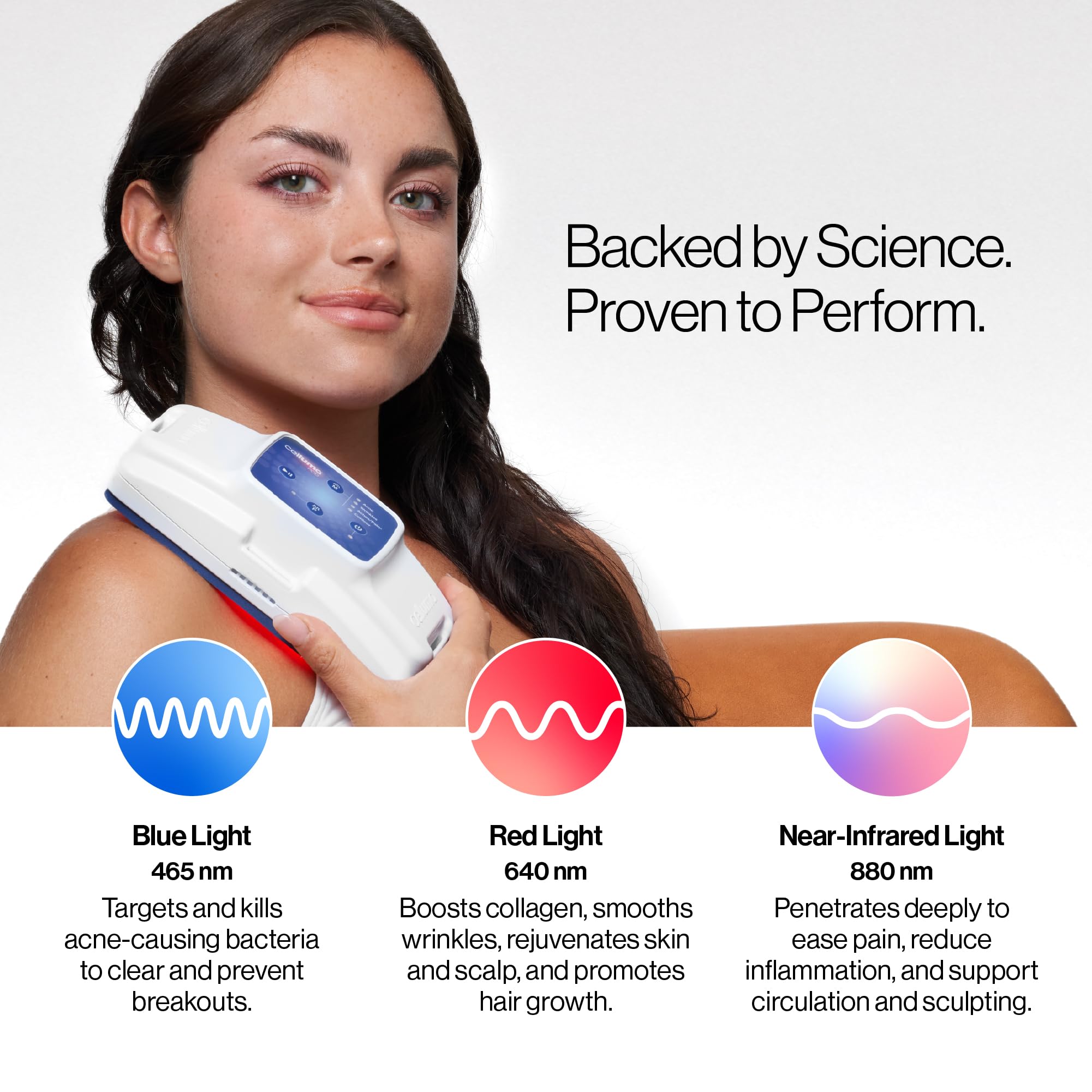 Celluma POD S2 in use on skin demonstrates comfortable handling.