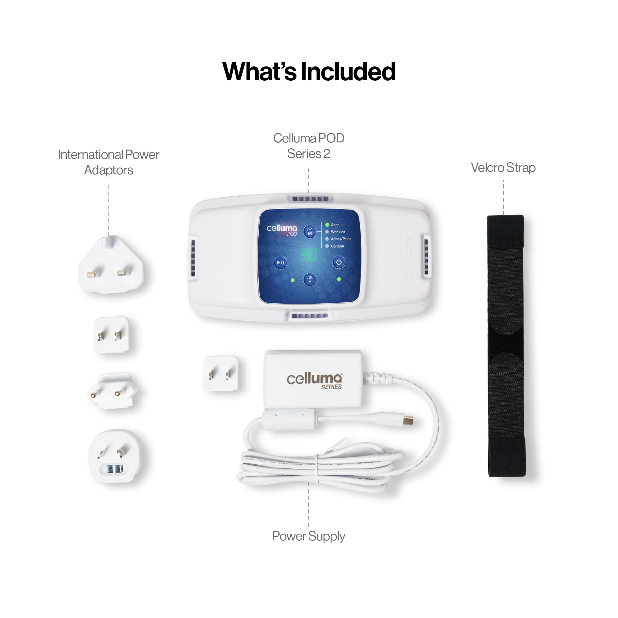 Celluma POD S2 four-mode LED panel illustrates versatile treatment options.