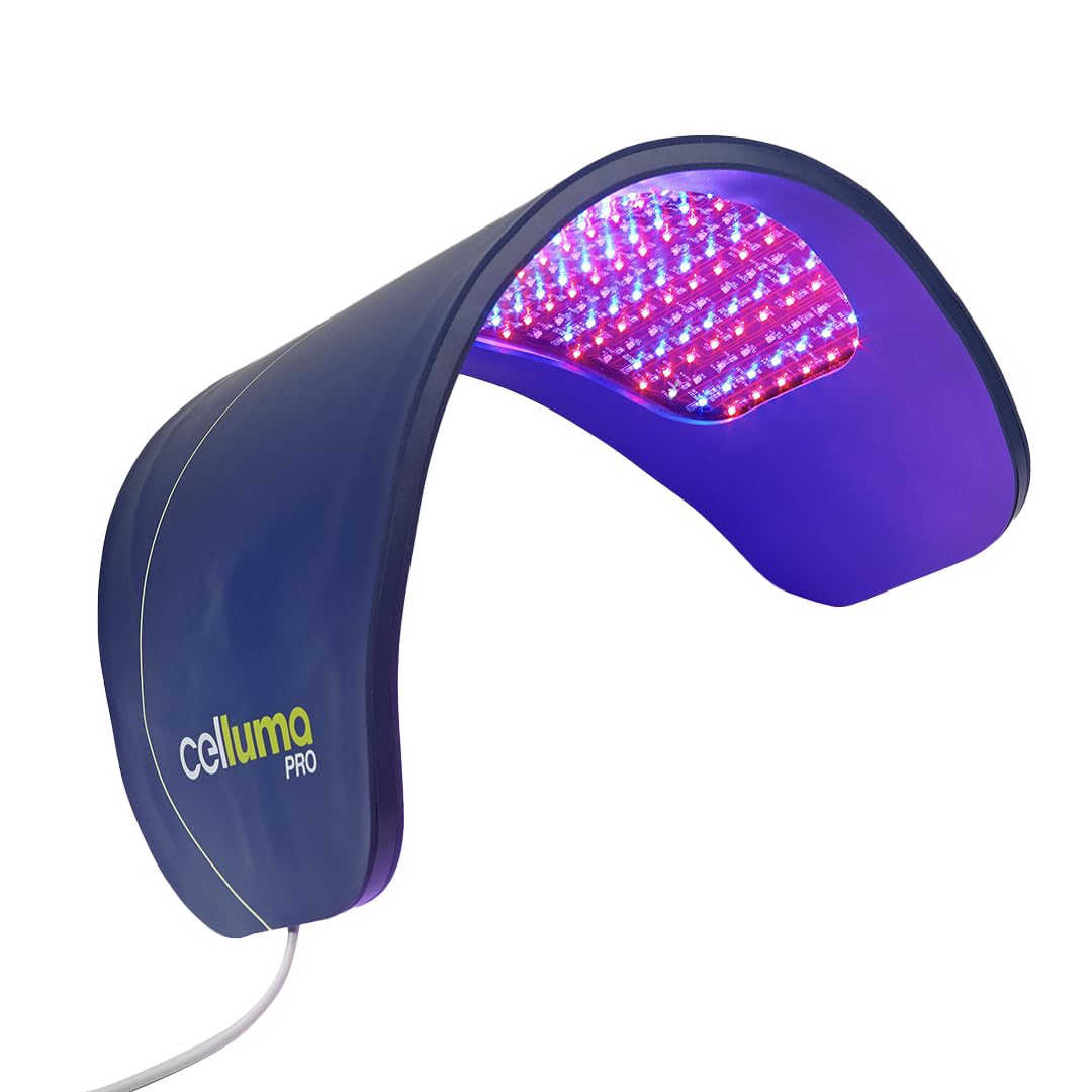 Celluma PRO panel wrinkles closeup showing broad facial coverage for smoothing skin texture