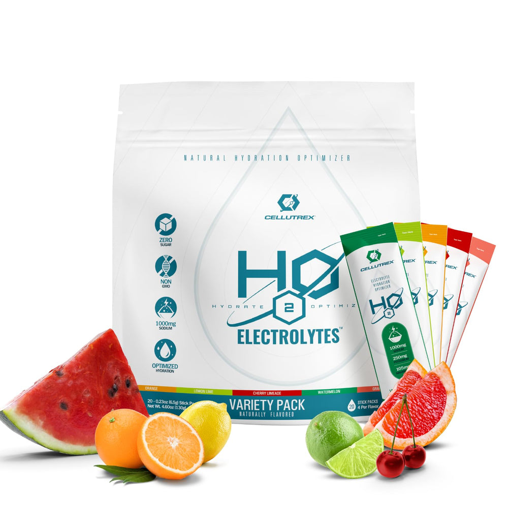 Cellutrex H2O Electrolytes bottle pour for balanced hydration