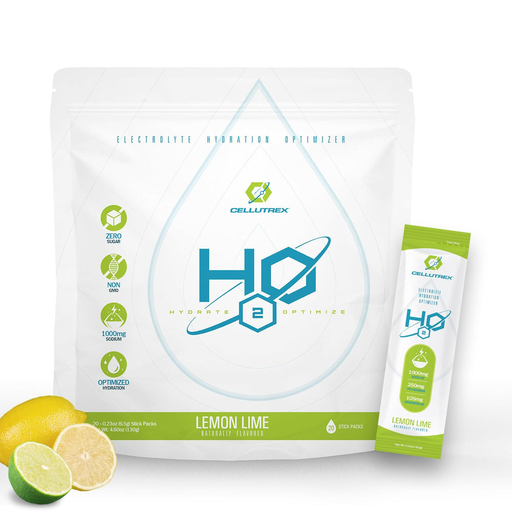 Cellutrex H2O electrolytes stick dissolving in water for quick hydration on the go.