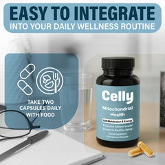 Celly Mitochondrial Health US facility badge signaling trusted production standards