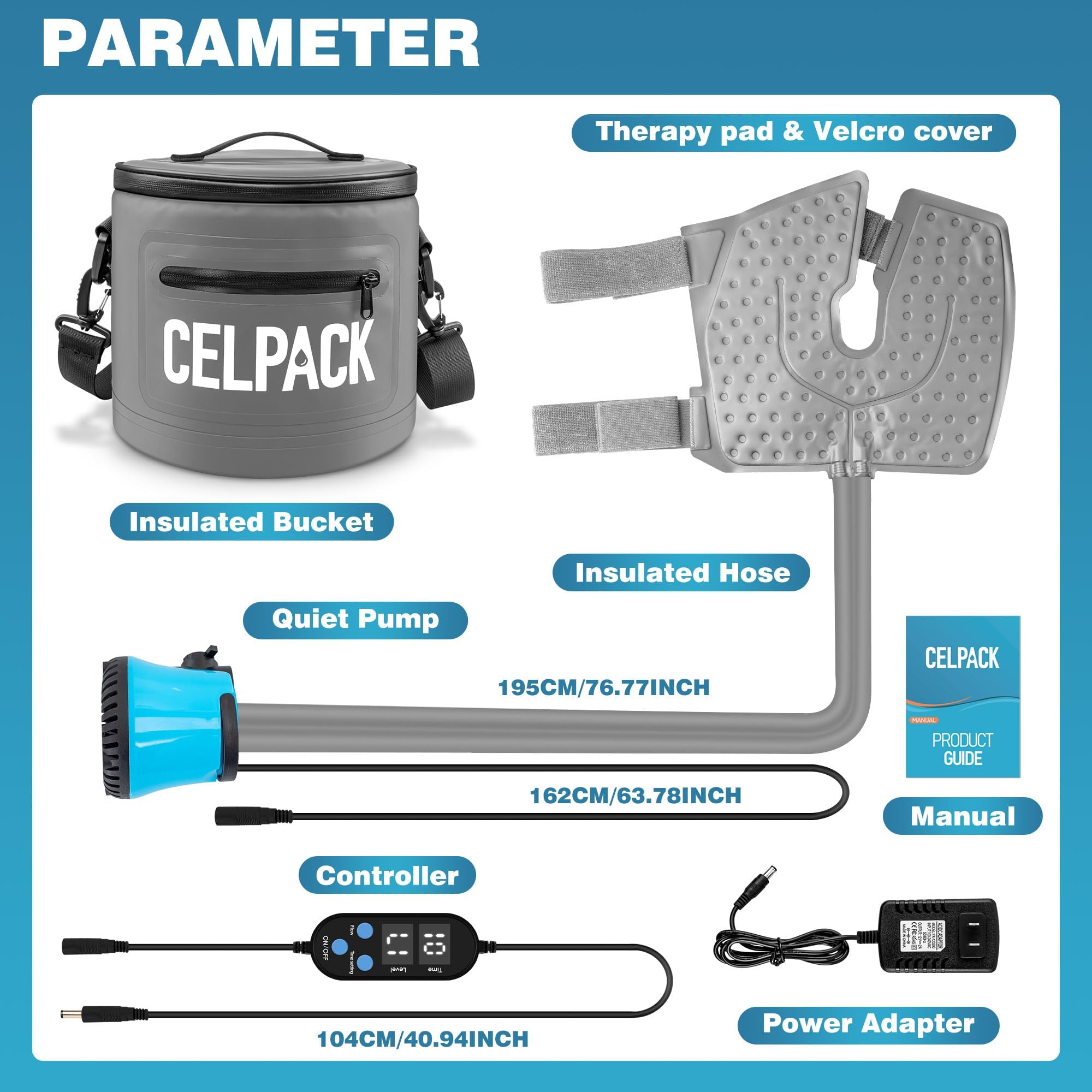 Celpack grey ice therapy device ready for home use