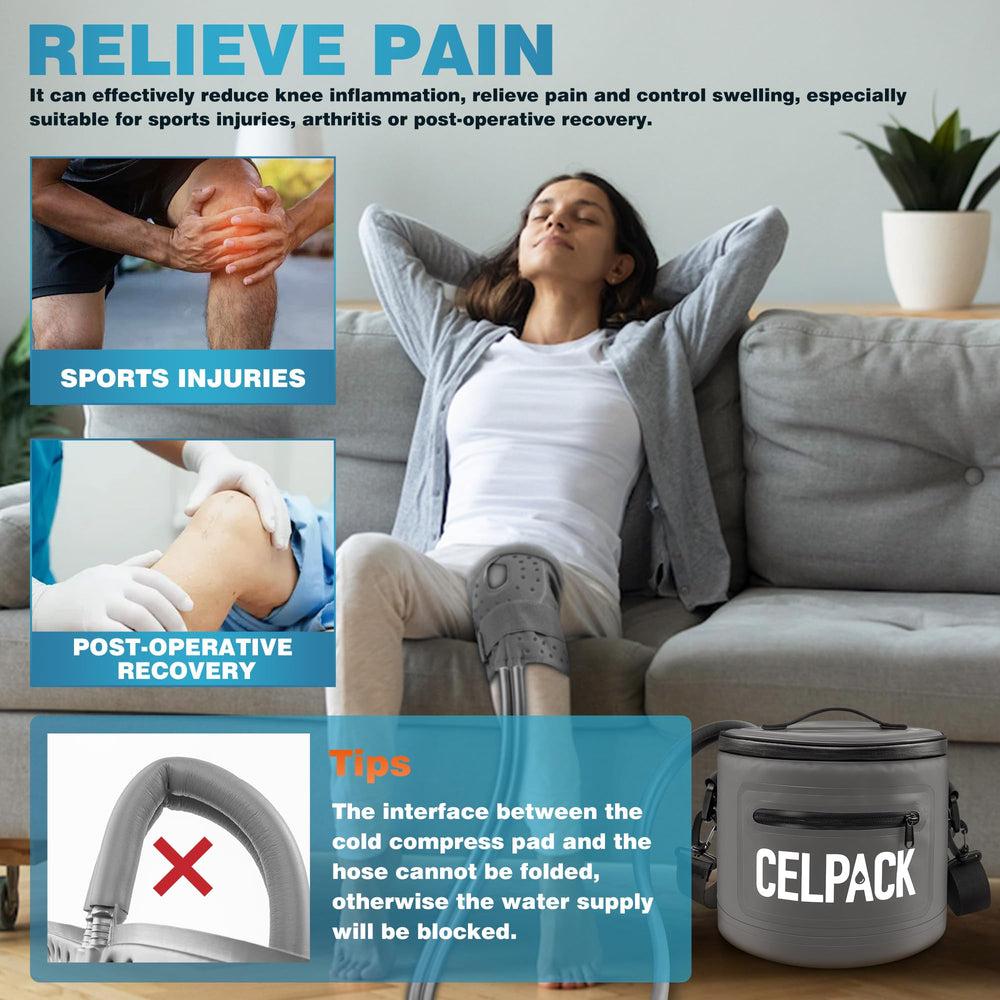 Celpack knee pads with ergonomic design, ensuring comfortable secure placement during sessions.