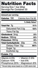 Cemueo Kirkland Chocolate Chip Cookie Dough bar close-up, protein-rich after workouts.