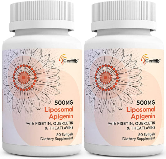 Cenffitio liposomal apigenin bottle showing enhanced absorption for daily wellbeing
