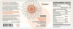 Label on Cenffitio apigenin softgels detailing dosage and ingredients