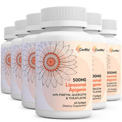 Cenffitio liposomal apigenin bottle for convenient daily supplementation