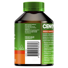 Cenovis Vitamin C Sugarless tablet shows 500 mg dosage for daily use.