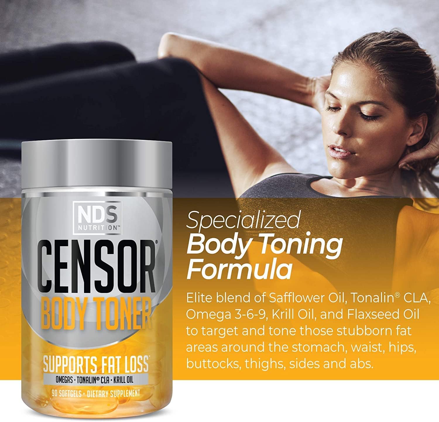 Censor fish oil EPA DHA softgels highlight joint-friendly support.