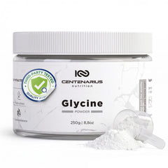 Centenarius Nutrition glycine powder bottle for post-workout support