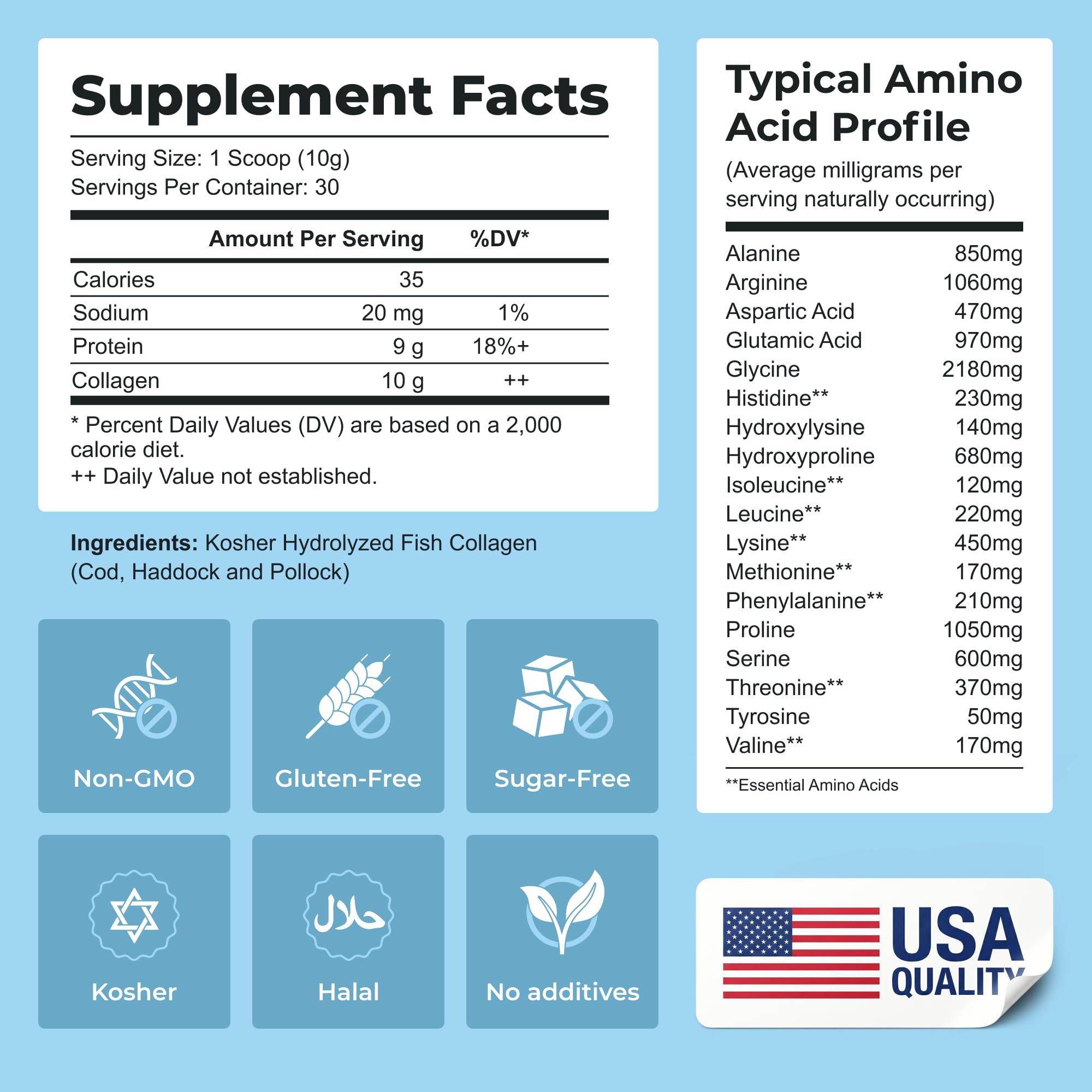 Centenarius Nutrition wild caught marine collagen powder tub ideal for daily supplements.