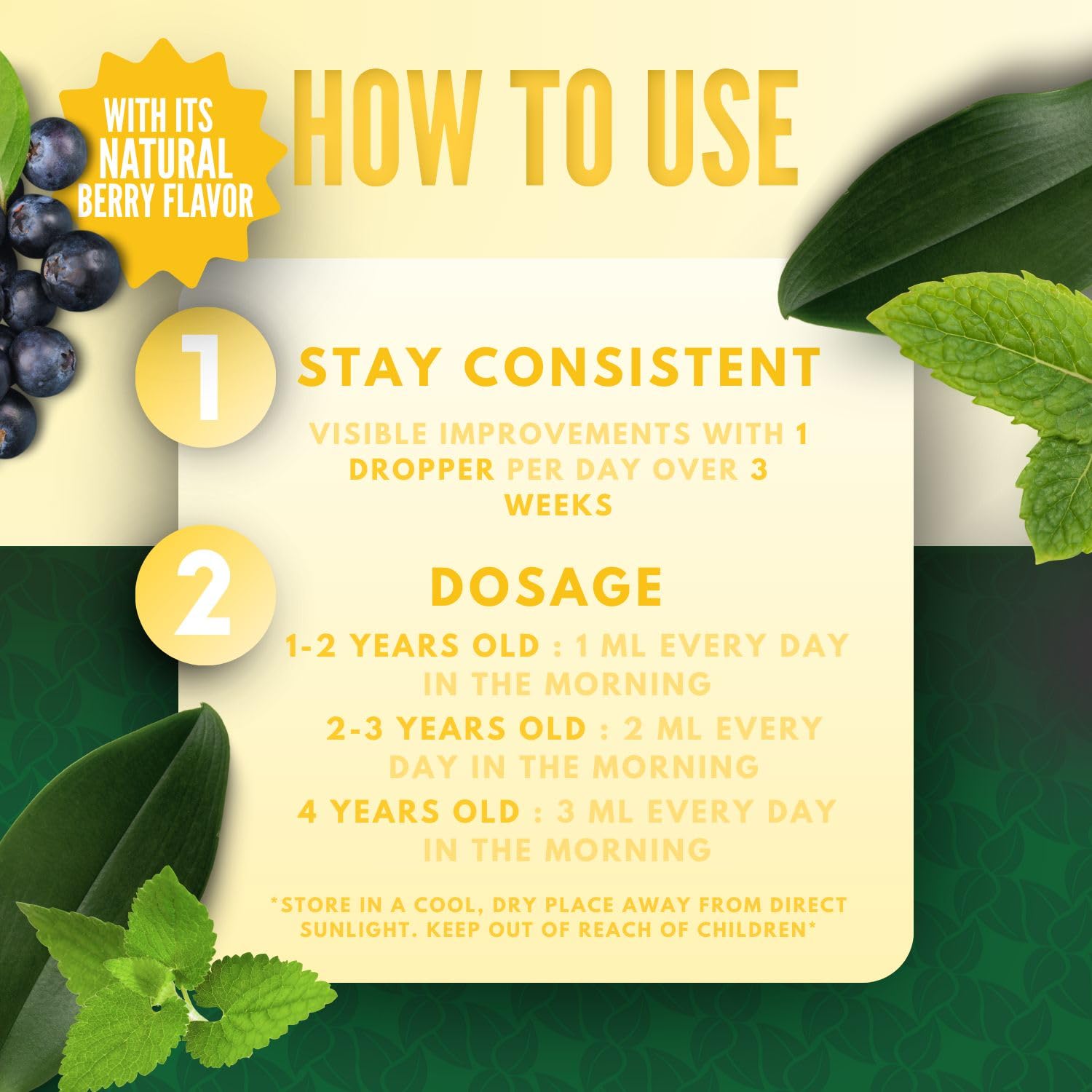Centovita Easy Speak Brain Boost berry flavor label highlights natural ingredients.