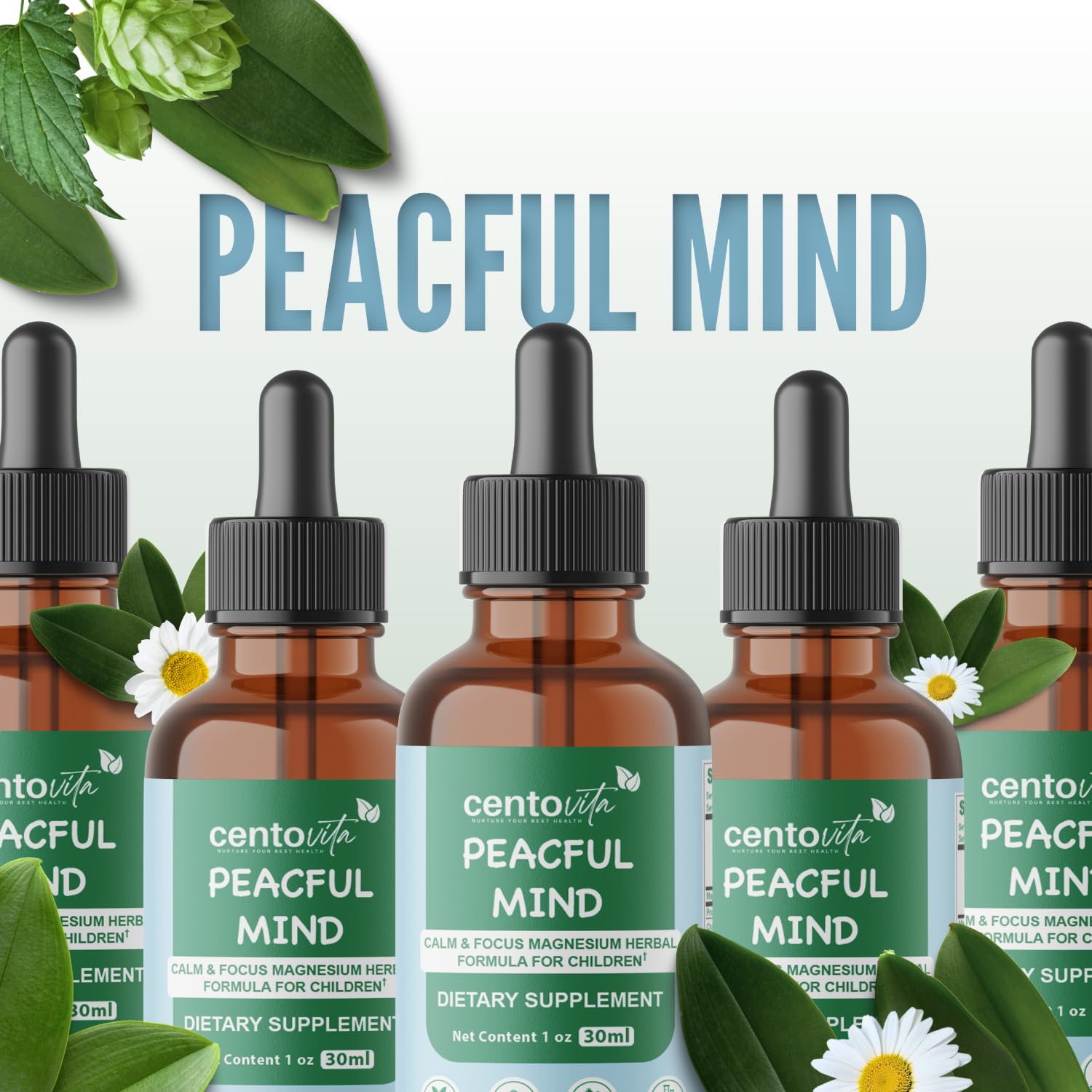 Centovita Peaceful Minds made in the USA with vegan gluten-free quality standards