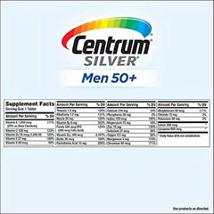 Centrum Men 50+ vitamins shown in a simple daily routine for consistency.