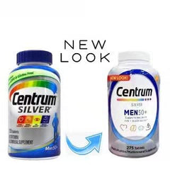 Dispensed Centrum Men 50+ tablets from the bottle for easy daily use.