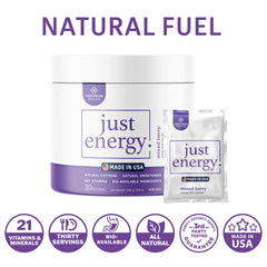 Just Energy Strawberry Mango flavor ready for a tasty lift.
