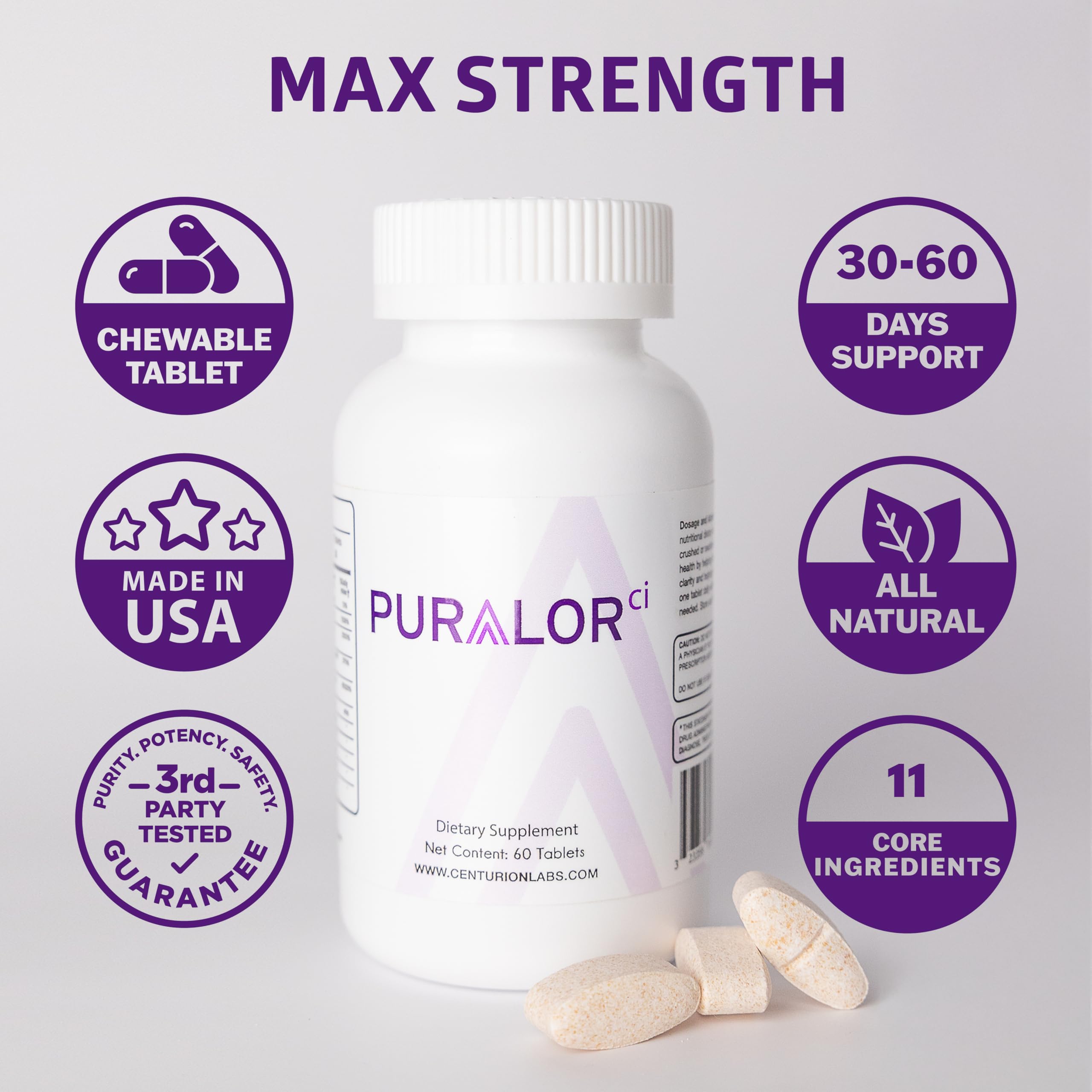 Centurion Health Puralor CI lifestyle shot for focus and routine.