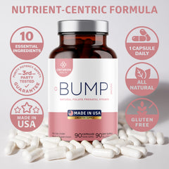 Centurion Labs Bump Mini choline-brain-support label hints development-friendly nutrients.