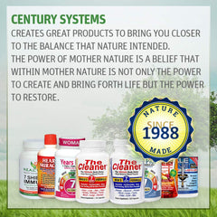 Century Systems Miracle 2000 glass with liquid—nutrient-rich daily boost.
