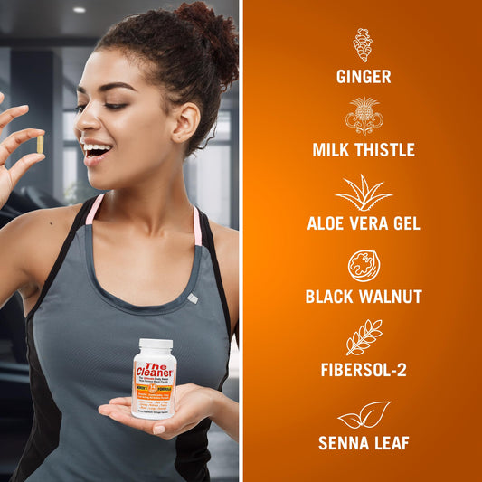 Century Systems The Cleaner capsules close-up — convenient vegetarian capsules for digestion support.