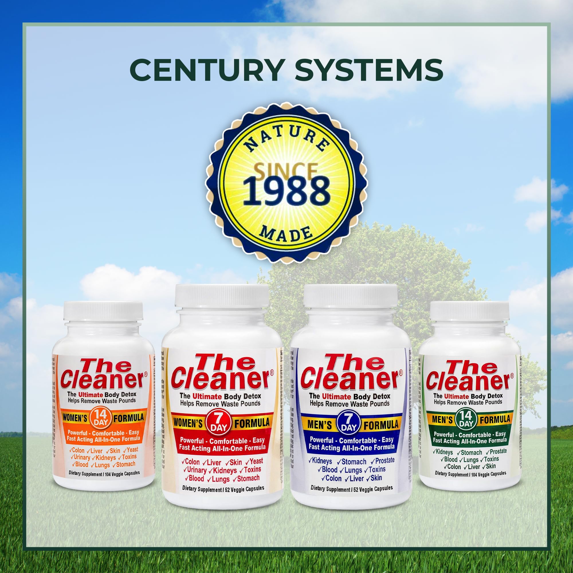 Century Systems The Cleaner visual infographic — quick overview of benefits and daily steps.