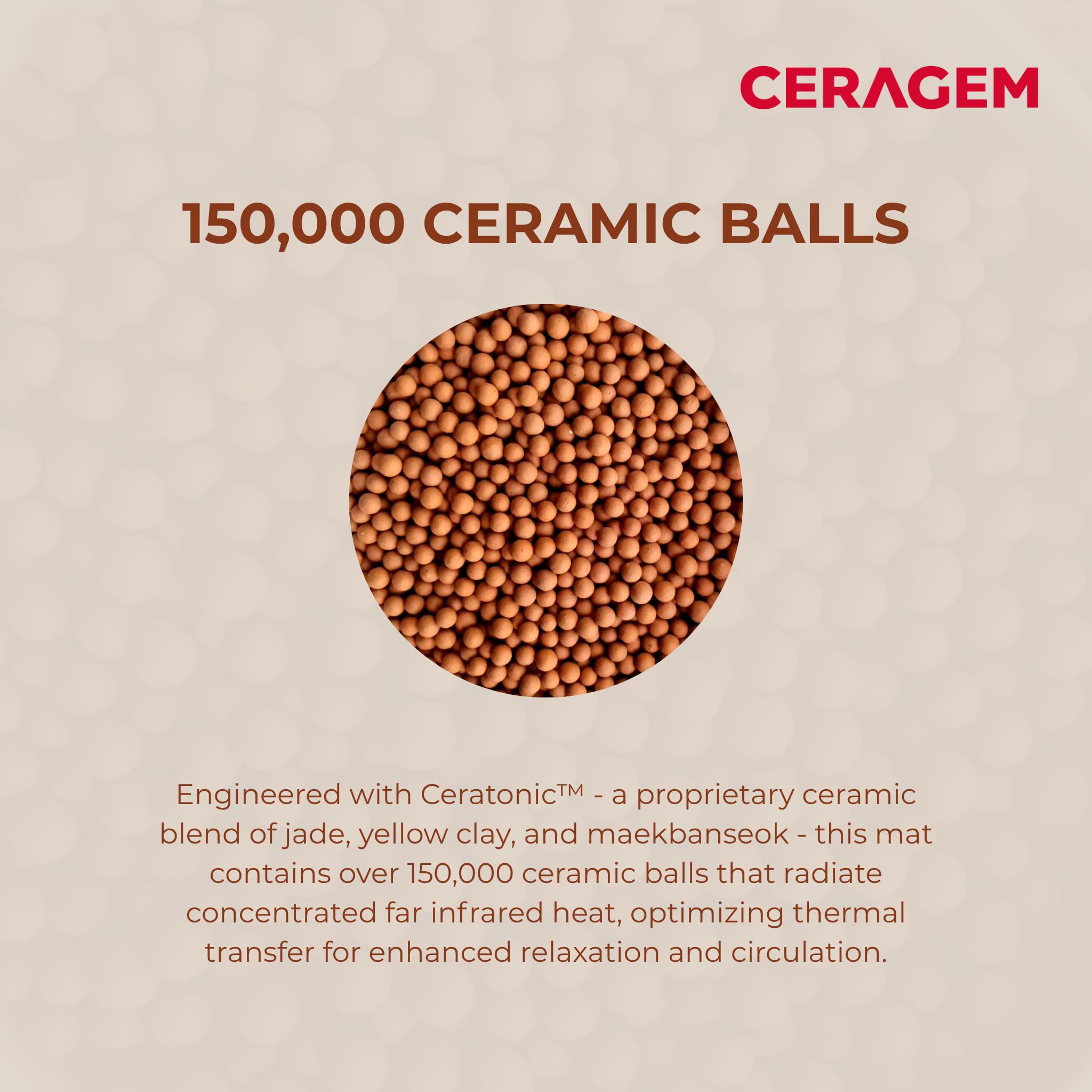 CERAGEM CERATONIC MAT supports targeted warmth for stomach and waist areas