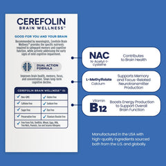 Cerefolin bottle being poured to illustrate daily dosage and routine use