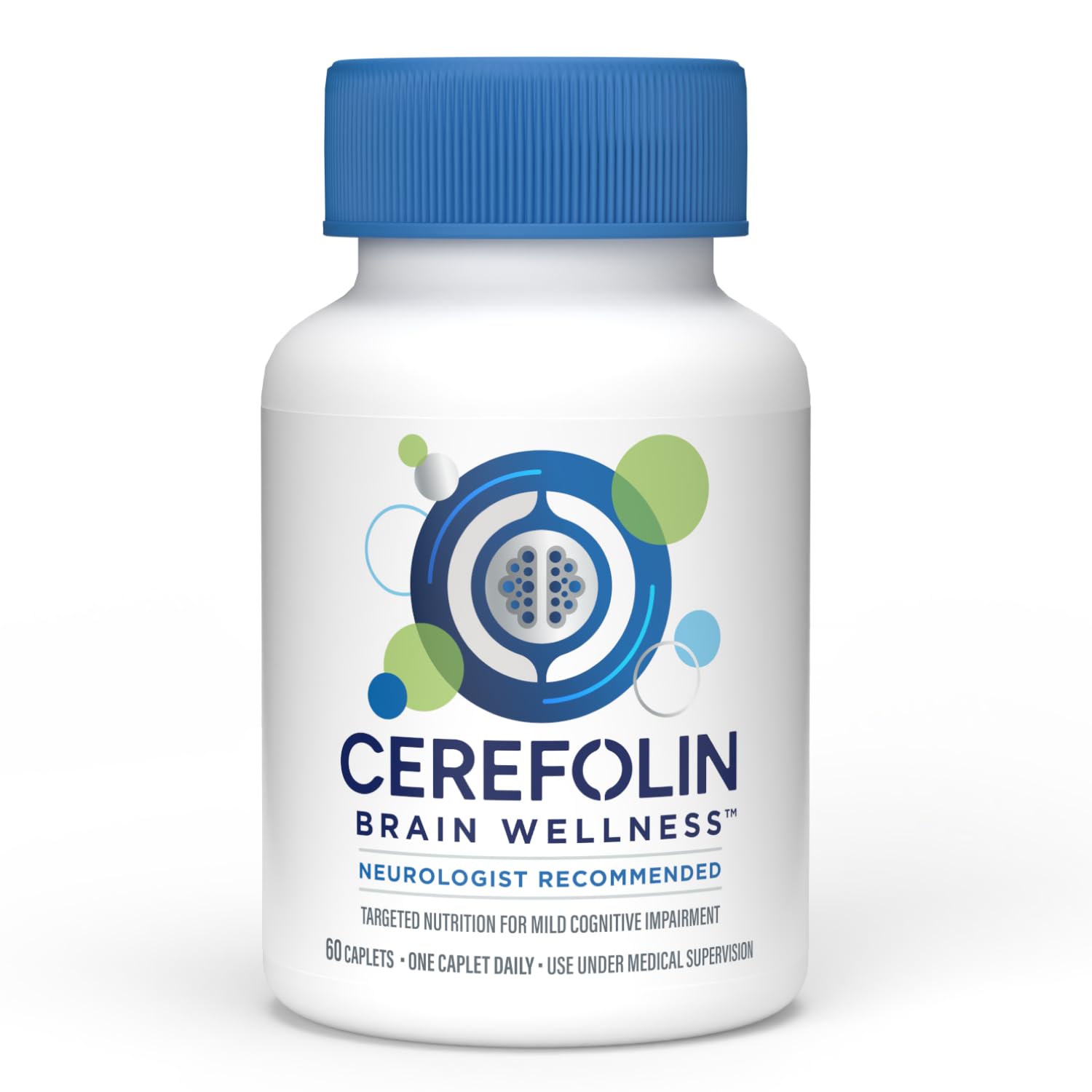 Cerefolin Brain Wellness bottle close-up highlighting L-Methylfolate and NAC for cognitive support