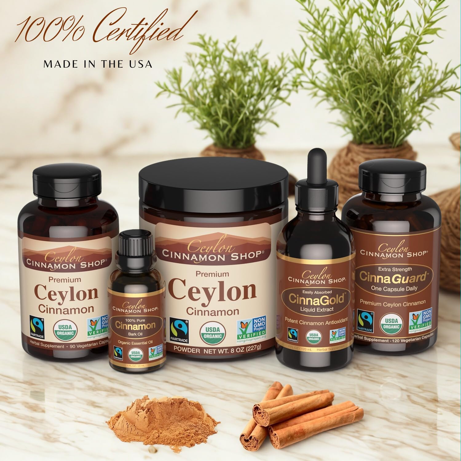 Ceylon Cinnamon Shop organic capsules pouring action shows easy daily dosing