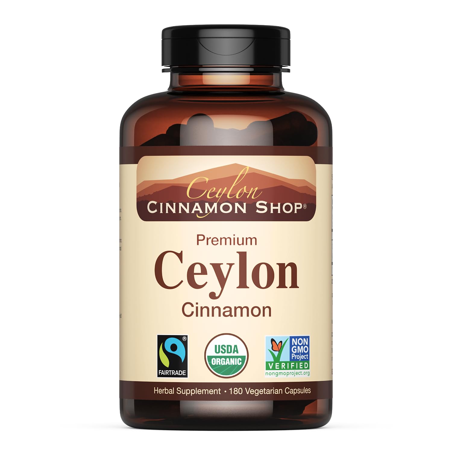Ceylon Cinnamon Shop organic cinnamon bottle shows authentic capsules for daily wellness