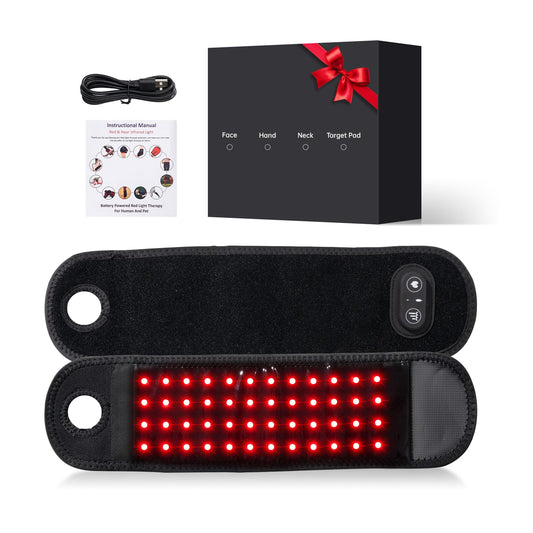 Ceyodo red light wrist wrap with 660nm and 850nm beads delivering deep tissue relief.