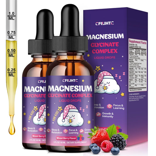 CFILIHTC Kids Magnesium Drops bottle shown for easy daily calm and focus support